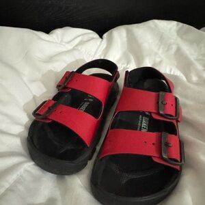 Birkenstock Kids Mogami Sandals Red Birko-Flor Crimson EU 28 / US 10–10.5